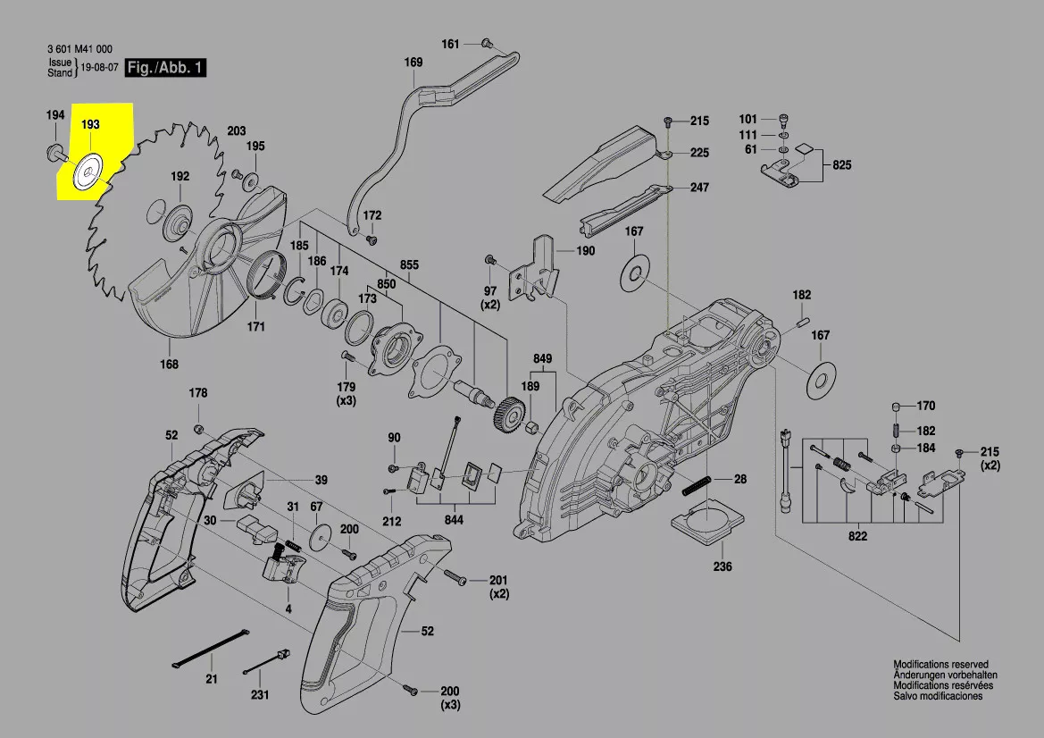 flasque serrage lame réf. 1 609 B06 289 Bosch